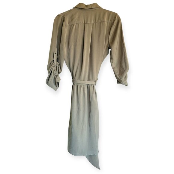 Revolve Runaway The Label l/s olive green wrap dress size 4 - Picture 3 of 7